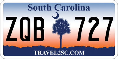 SC license plate ZQB727