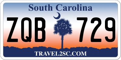 SC license plate ZQB729
