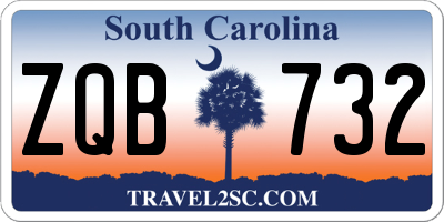 SC license plate ZQB732