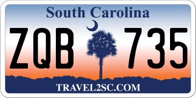 SC license plate ZQB735