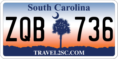 SC license plate ZQB736