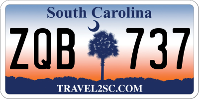 SC license plate ZQB737