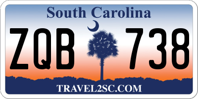 SC license plate ZQB738