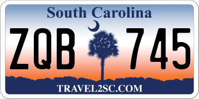 SC license plate ZQB745