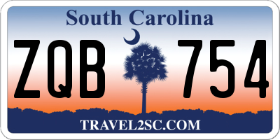 SC license plate ZQB754