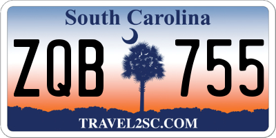 SC license plate ZQB755