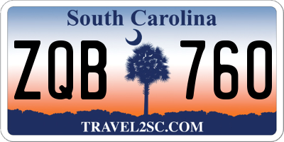 SC license plate ZQB760
