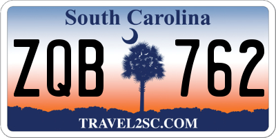 SC license plate ZQB762