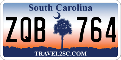SC license plate ZQB764