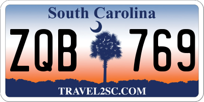 SC license plate ZQB769