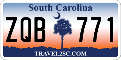 SC license plate ZQB771