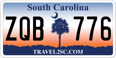 SC license plate ZQB776
