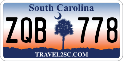 SC license plate ZQB778