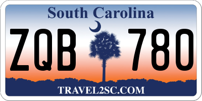 SC license plate ZQB780