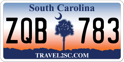 SC license plate ZQB783