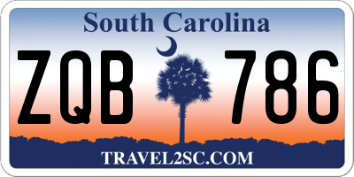 SC license plate ZQB786