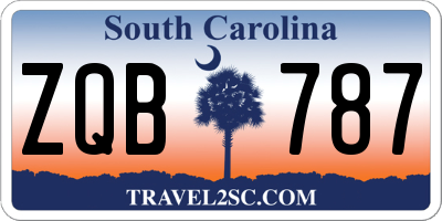 SC license plate ZQB787