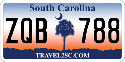 SC license plate ZQB788