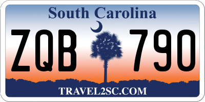 SC license plate ZQB790