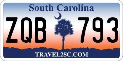 SC license plate ZQB793