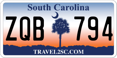 SC license plate ZQB794