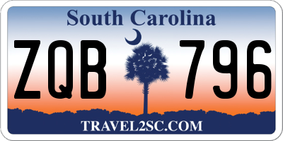 SC license plate ZQB796