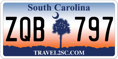 SC license plate ZQB797