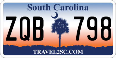 SC license plate ZQB798