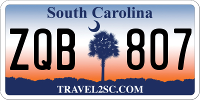 SC license plate ZQB807