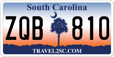 SC license plate ZQB810