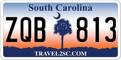 SC license plate ZQB813