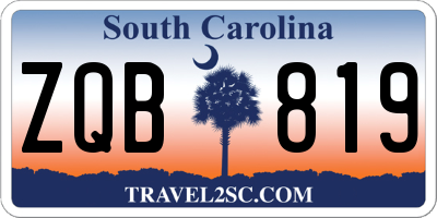 SC license plate ZQB819