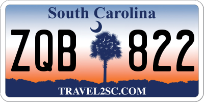 SC license plate ZQB822