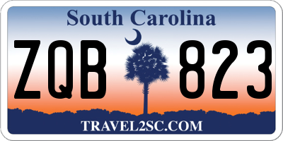 SC license plate ZQB823