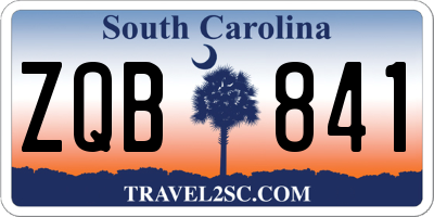 SC license plate ZQB841