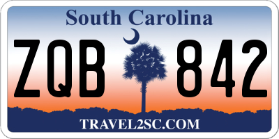 SC license plate ZQB842