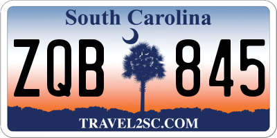 SC license plate ZQB845
