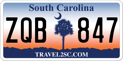 SC license plate ZQB847