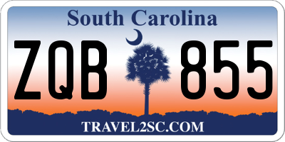 SC license plate ZQB855
