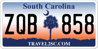 SC license plate ZQB858