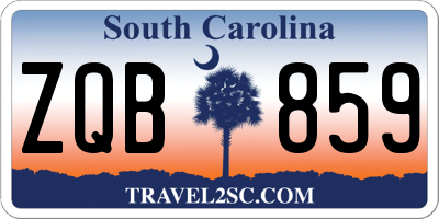 SC license plate ZQB859