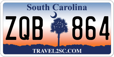 SC license plate ZQB864
