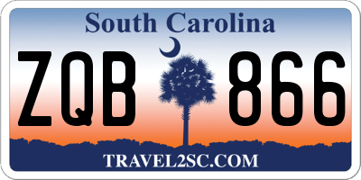 SC license plate ZQB866