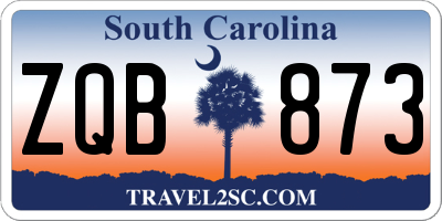 SC license plate ZQB873