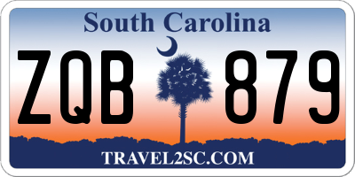 SC license plate ZQB879