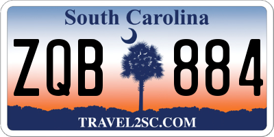 SC license plate ZQB884