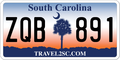 SC license plate ZQB891