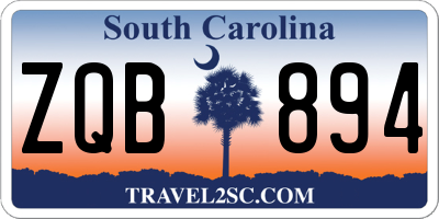 SC license plate ZQB894