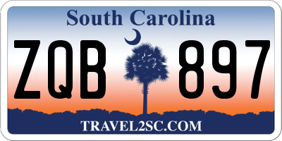 SC license plate ZQB897