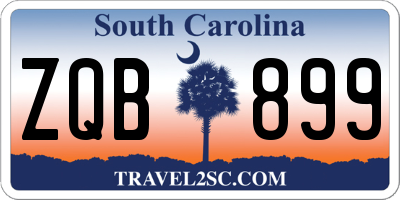 SC license plate ZQB899